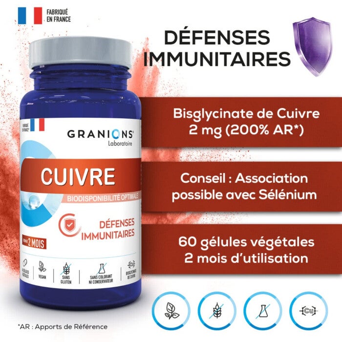 CUIVRE GRANIONS - Sans colorant ni conservateur