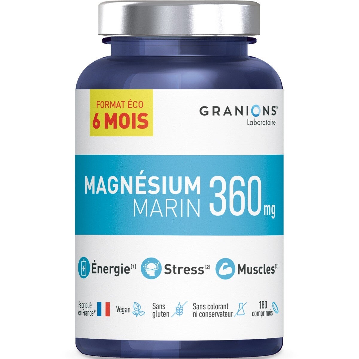 Magnésium Marin format éco 6 mois