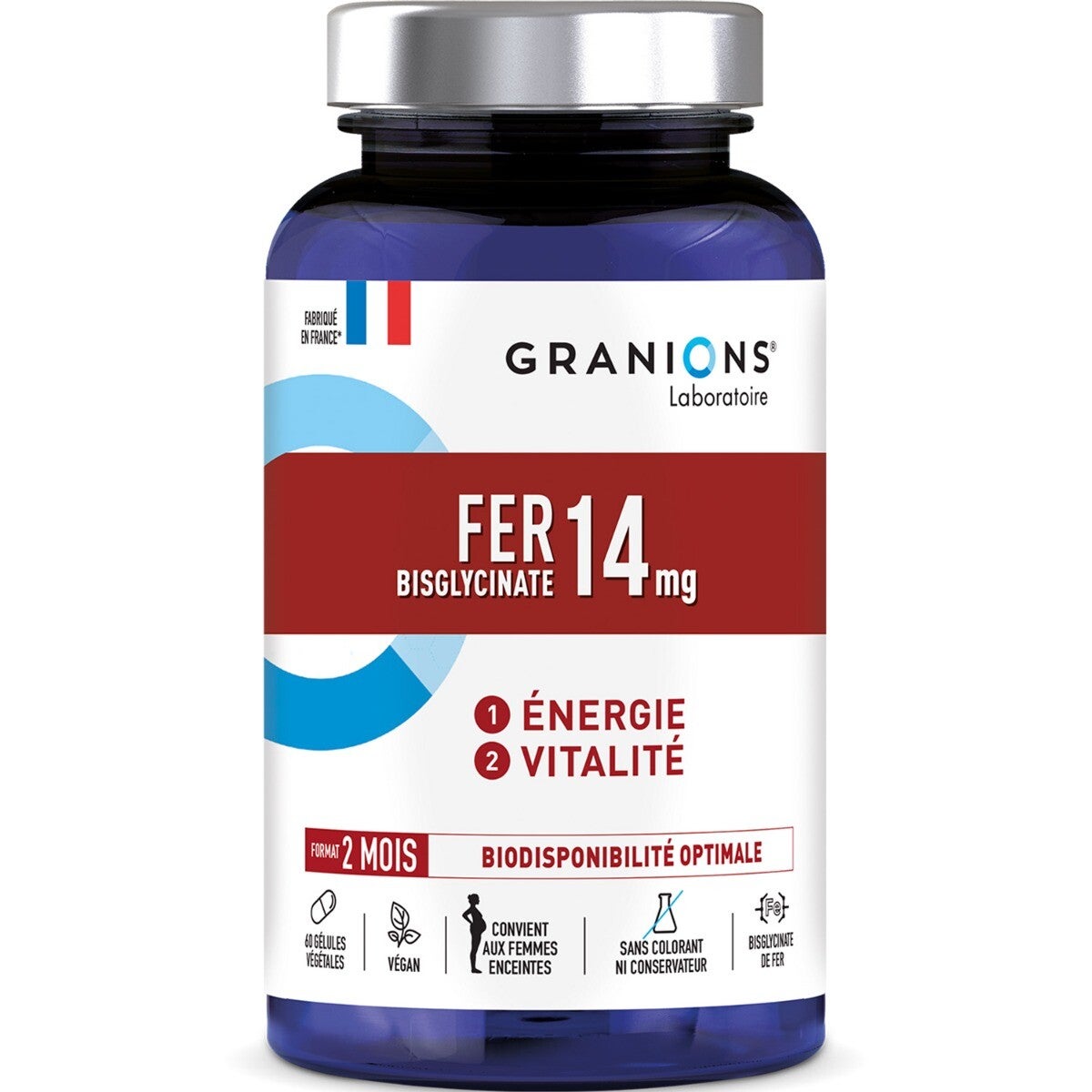 Fer bisglycinate 14 mg - 60 gélules
