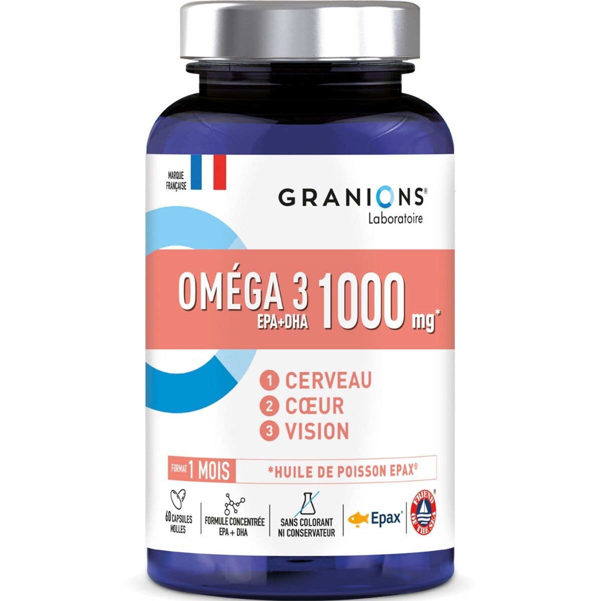 Om&eacute;ga 3 Epax&reg; 1000 mg 60 g&eacute;lules