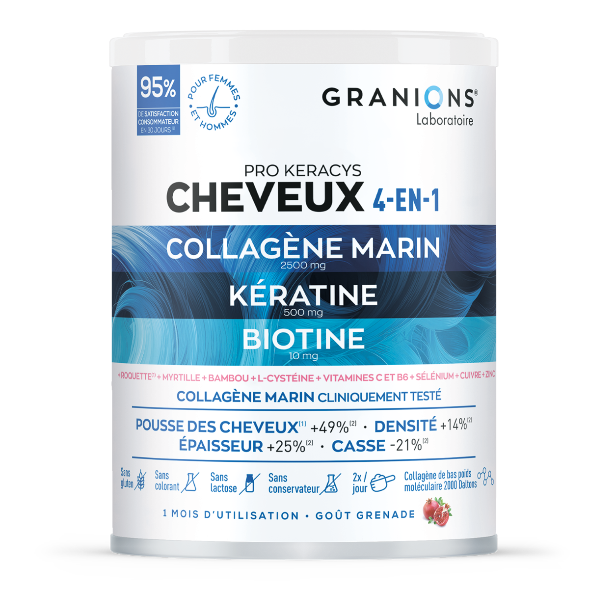 Pro Keracys - Collagène cheveux 4-EN-1 Poudre