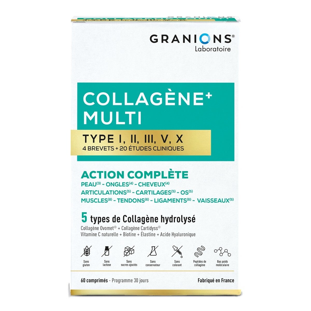 Collagène+ Multi type I, II, III, V, X - Comprimés