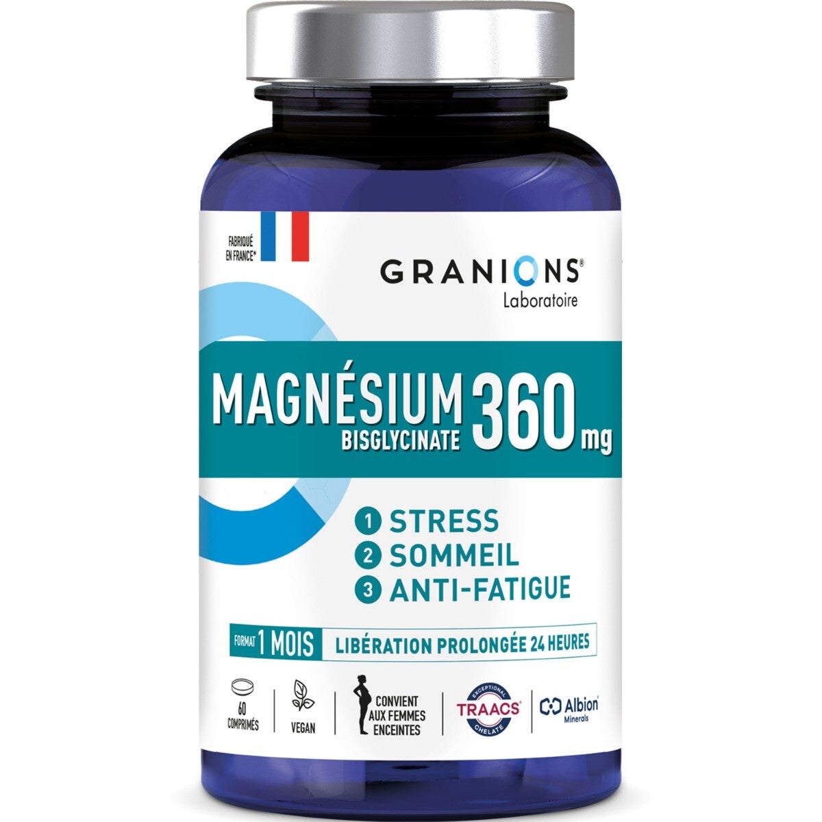 Magnésium bisglycinate 360 mg - 60 comprimés