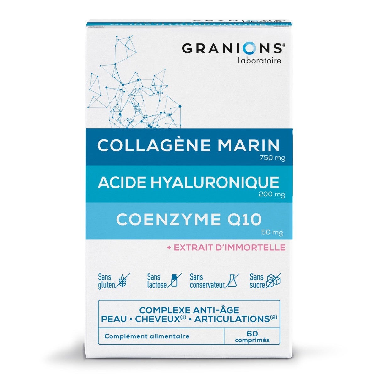 Complexe anti-&acirc;ge Collag&egrave;ne, Acide Hyaluronique & Coenzyme Q10