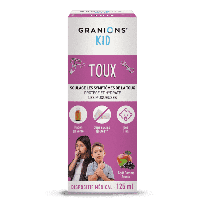 Laboratoire Des Granions Granions® Kid Toux Irritation Sirop Goût Naturel Pomme - Aronia 125 Ml - Image 3