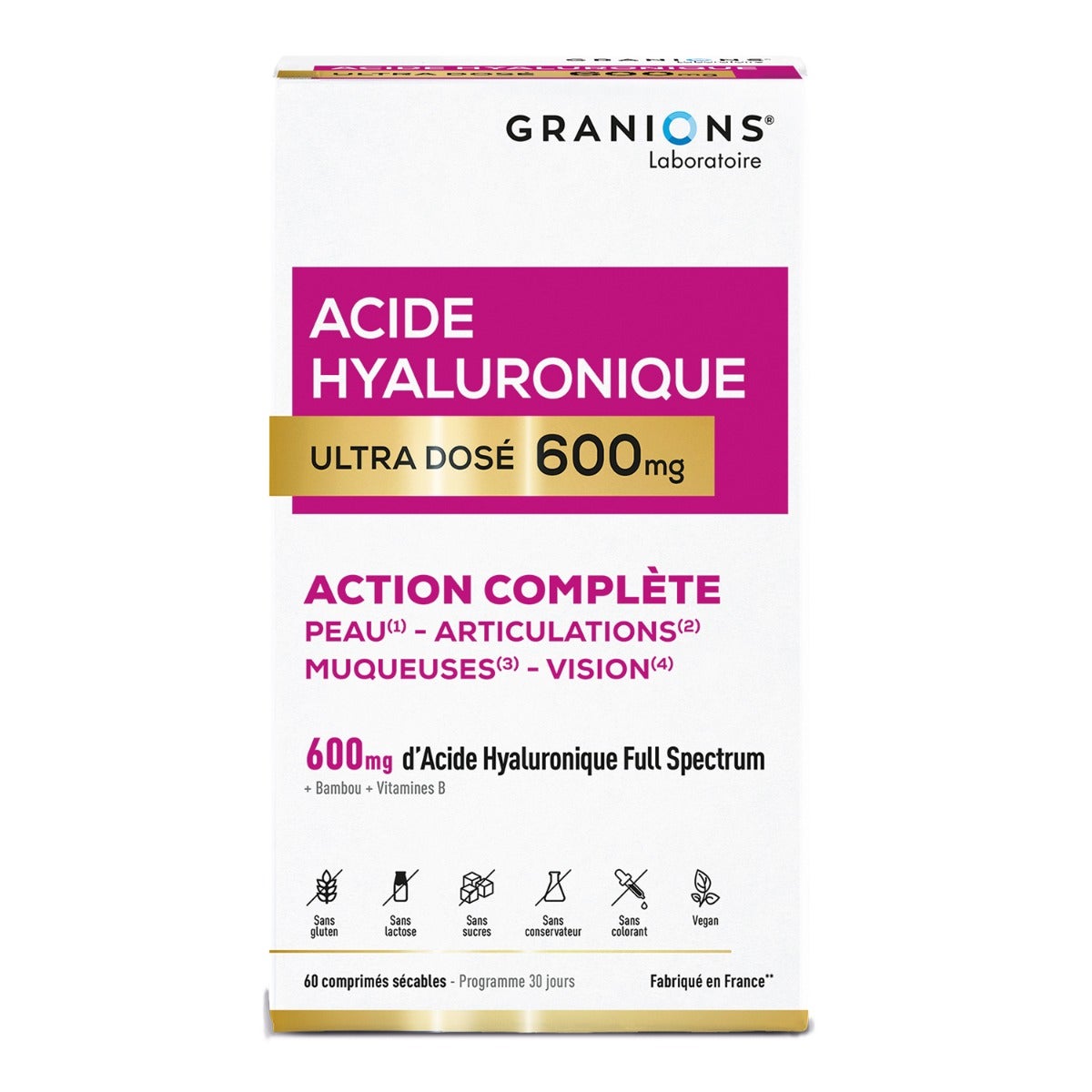 Pdmtobemaintained Granions Acide Hyaluronique 600 Mg Comprimé(S) 60 Pc(S) - Image 2