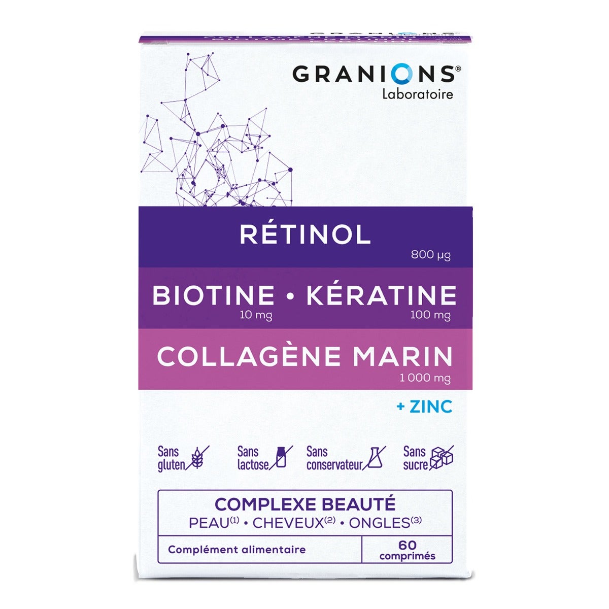 Granions Complexe Beauté Peau, Cheveux Et Ongles 60 Comprimés - Image 3