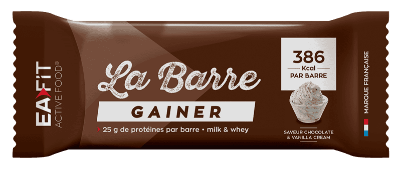 Barre de Nahrung Gainer Schokolade Vanille Creme EA Fit
