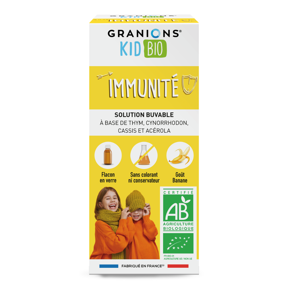 Kid Bio Immunité - Solution Buvable Aux Plantes Goût Banane - 125 ml