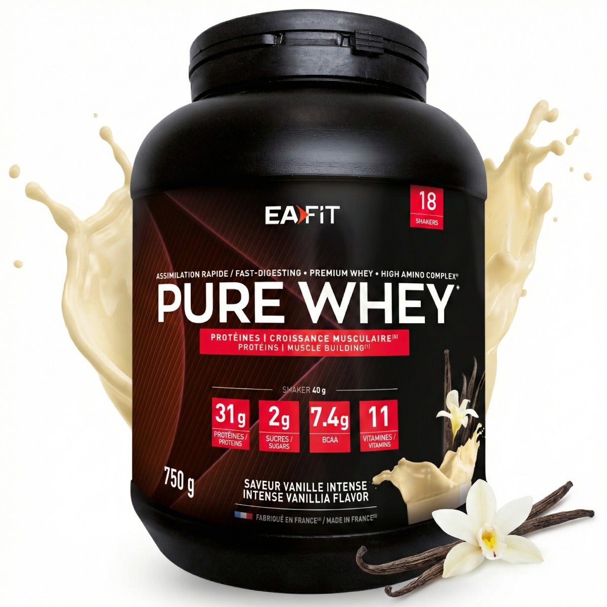 Eafit Pure Whey Proteines Innovation Vanille 750 G - Image 3