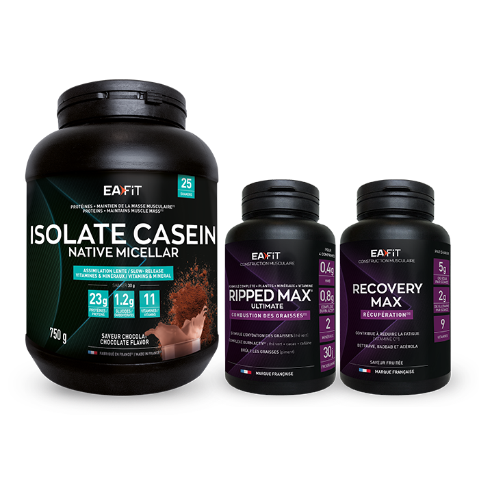 Packs Sèche et Définition Musculaire isolate Chocolat
